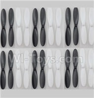 Holy Stone F180 F180C F180W Parts-08 Propellers,Main rotor blades(24pcs-12x Black & 12X White),Holy Stone F180 F180C F180W RC Quadcopter parts,F180 RC Drone Spare parts Accessories